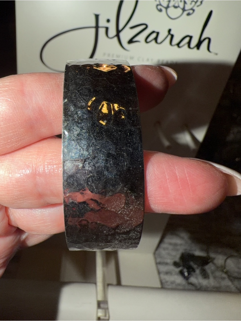 Silver Hammered Cuff Bracelet